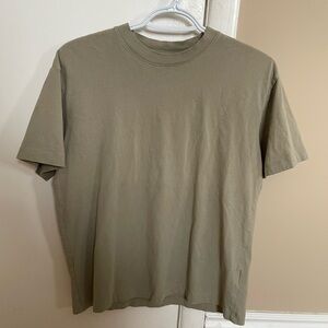 Olive Crew Neck oversized T-Shirt